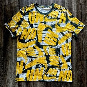 Nike Logo Sunflower Yellow White Gray Arts Anime Egypt Cotton Crew Tee T-Shirt